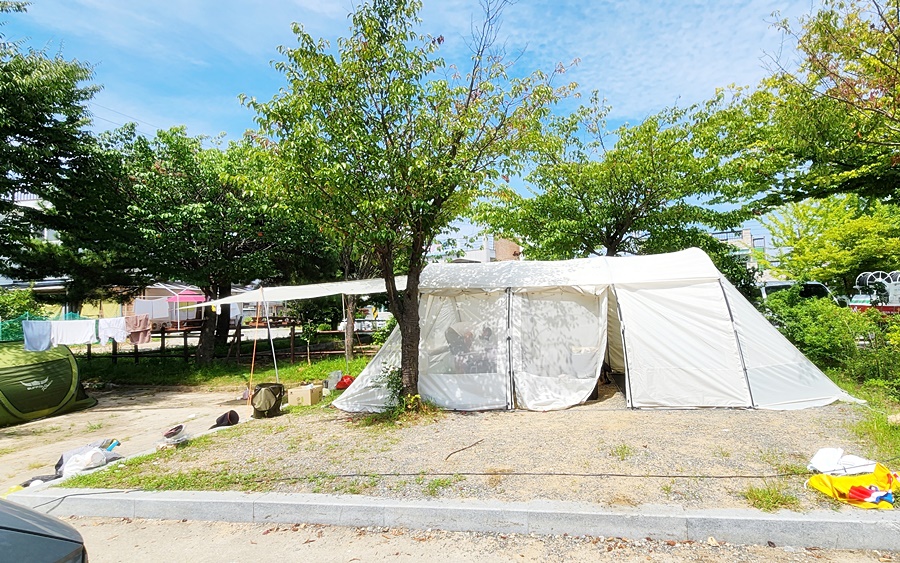 2.1X6.8m 미루네 텐트를 치고도 자리가 남는 I사이트