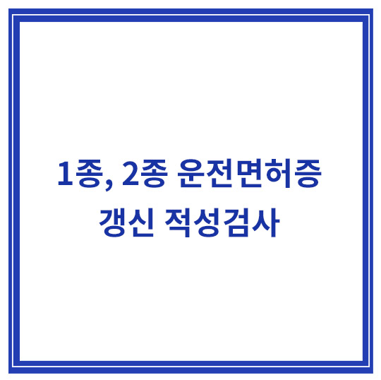 운전면허-갱신-적성검사