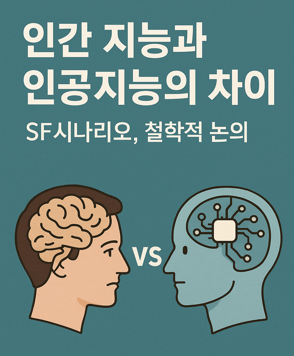 인간지능과 인공지능의 차이 이미지