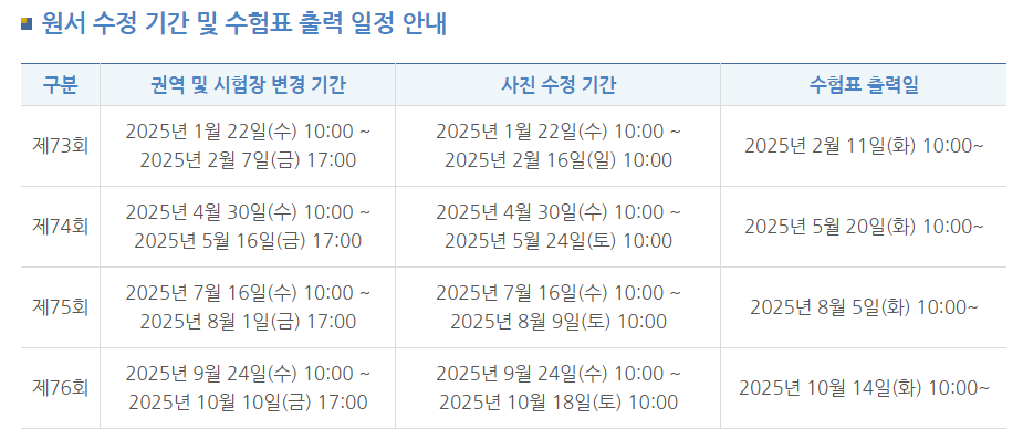 한국사능력검정시험 수험표