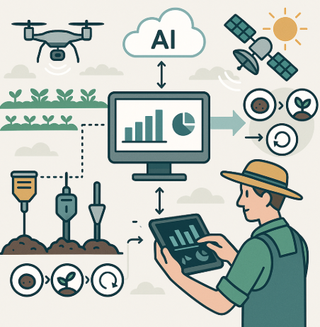 농업 빅데이터 분석기를 표현한 인포그래픽