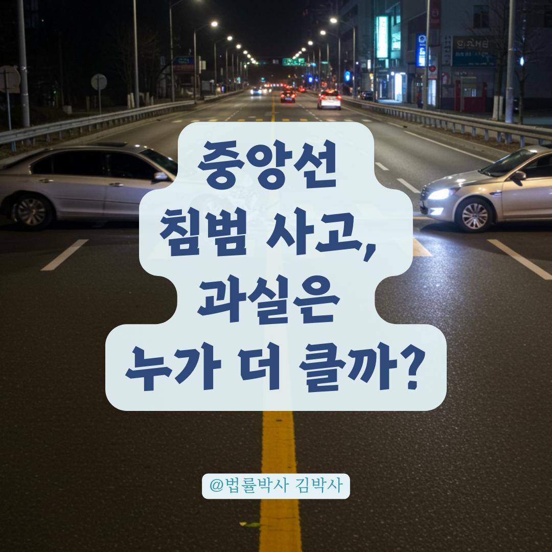 중앙선 침범 사고에서 누가 더 책임이 클까? 상황별 과실 정리.