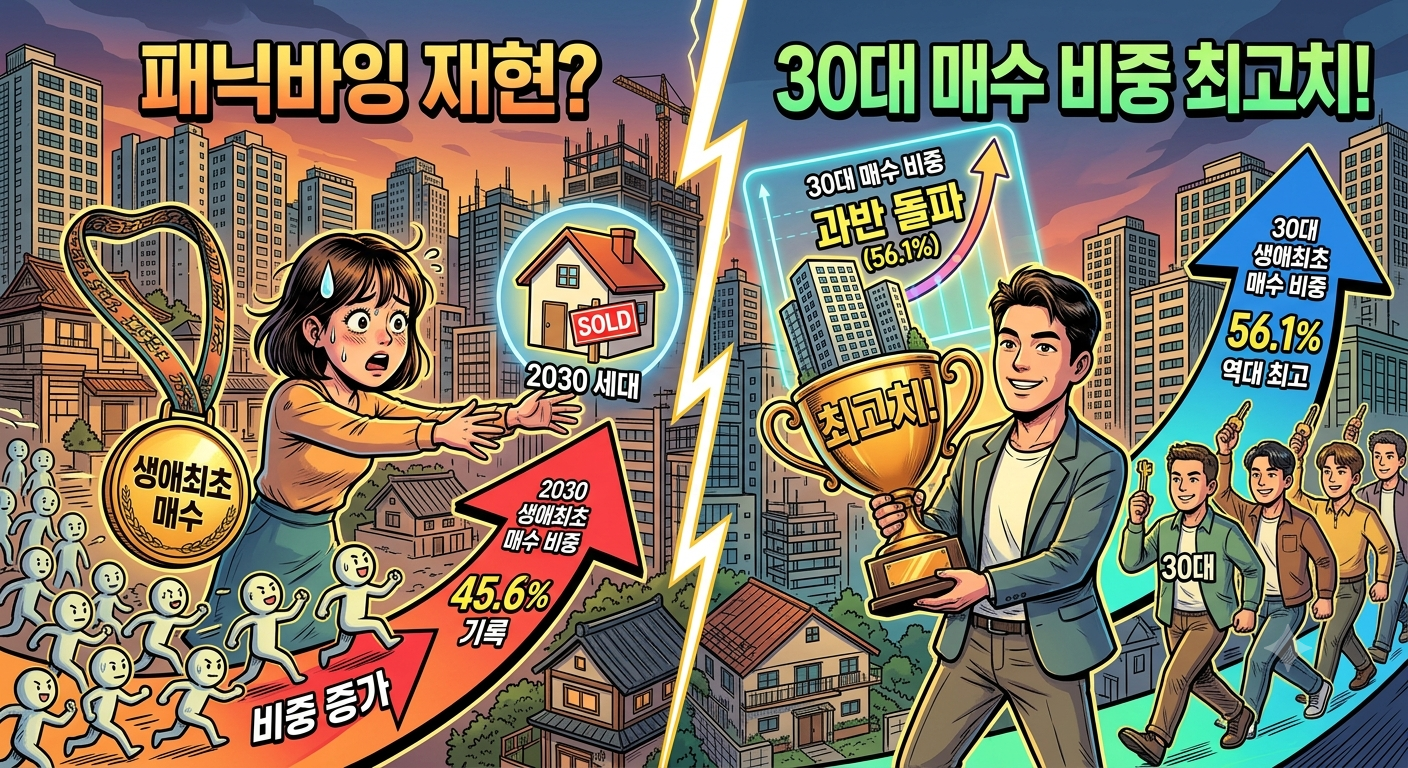 "패닉바잉 재현?" 2030 생애최초 매수 & 30대 매수 비중 최고치