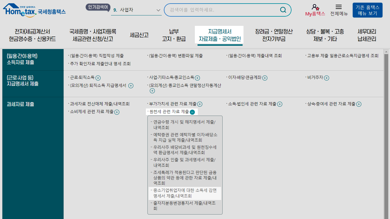 소득세 감면