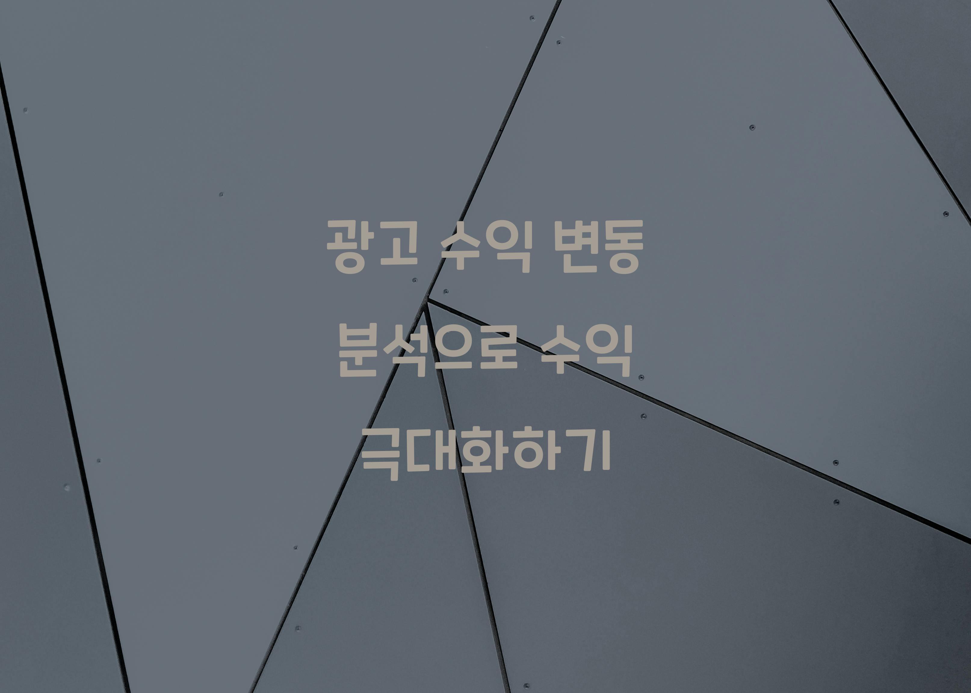 광고 수익 변동