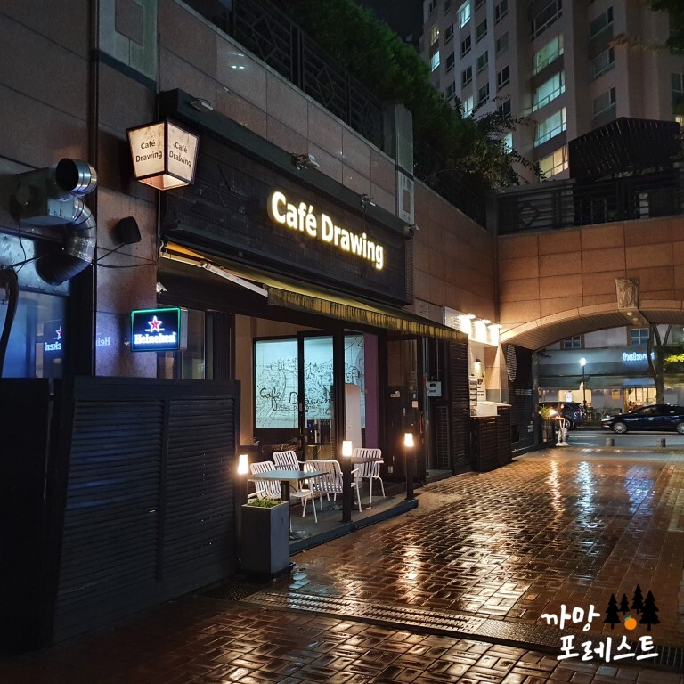 정자 카페 드로잉