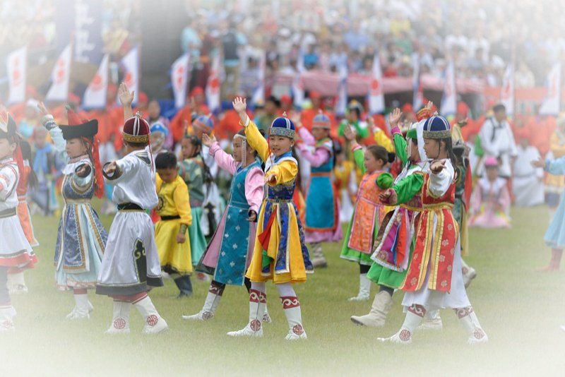 나담 축제의 아이들