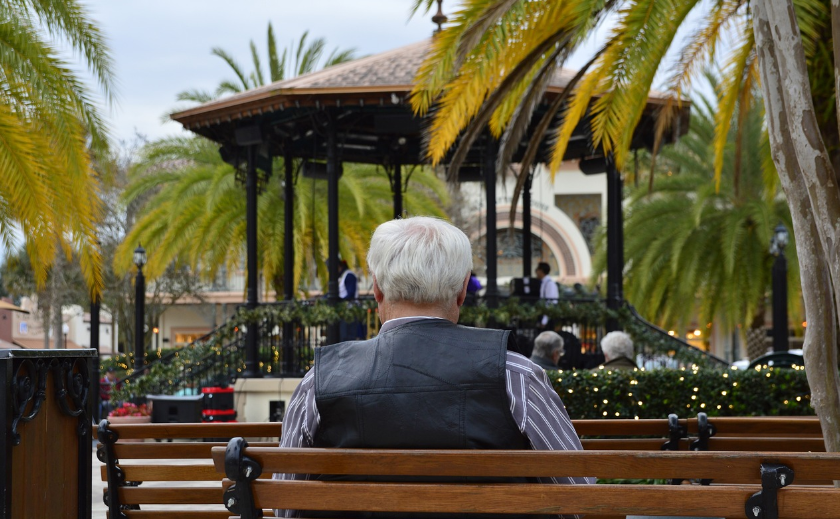 채매-원인-벤치-노인