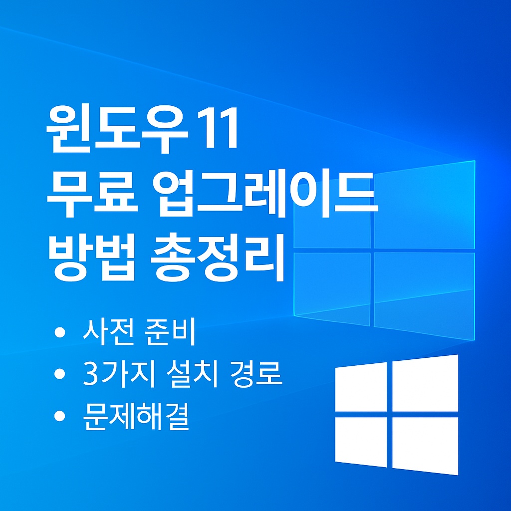 윈도우 11 무료 업그레이드 방법 총정리|사전 준비·3가지 설치 경로·문제해결