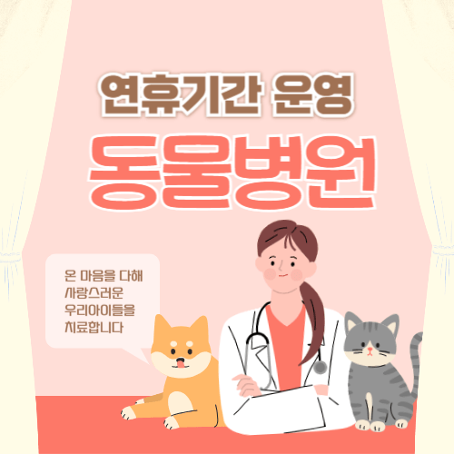 추석 연휴 동물 병원 동물약 취급 약국