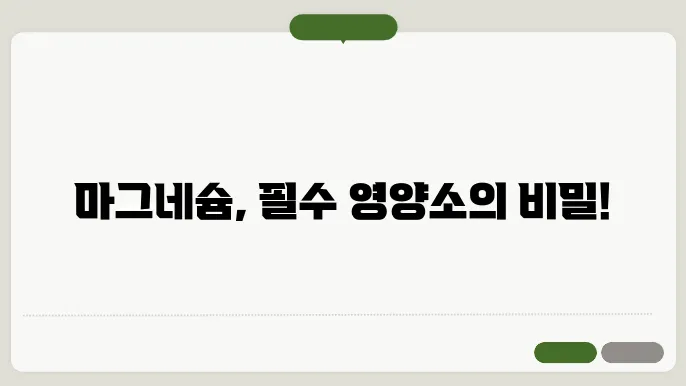 마그네슘 스프레이의 효능에 대한 이미지