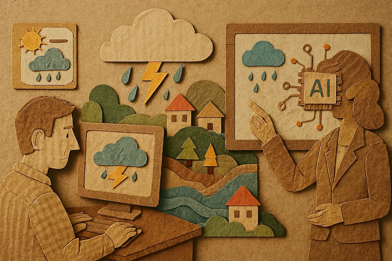 AI 재난 모델링 기술, 기상 예보와 어떤 차이가 있을까? 관련 이미지