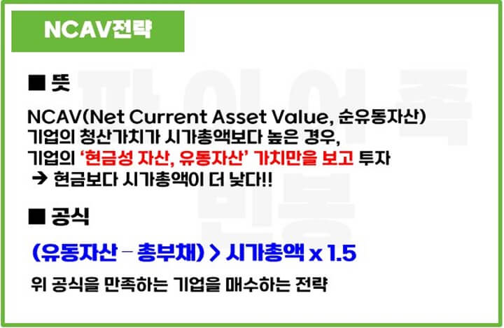 NCAV전략-뜻-공식