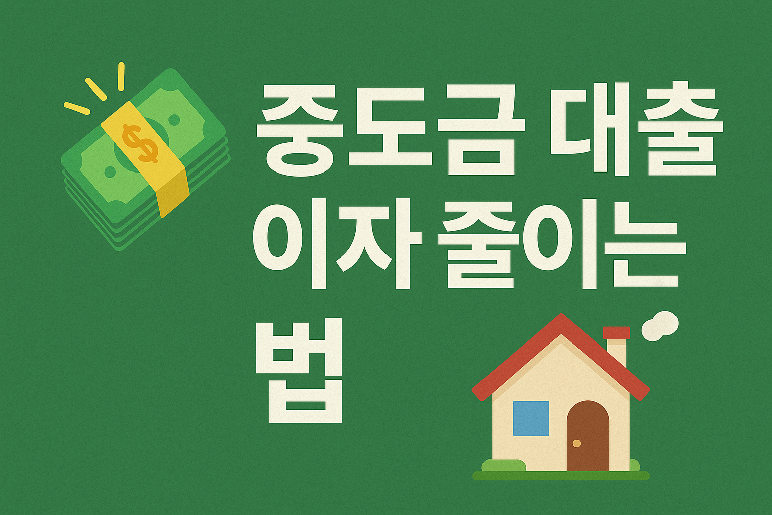중도금 대출 이자 줄이는 법 — 내 집 마련 비용 절약 가이드