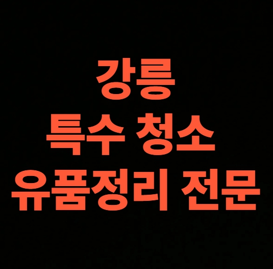 강릉 고독사청소 업체