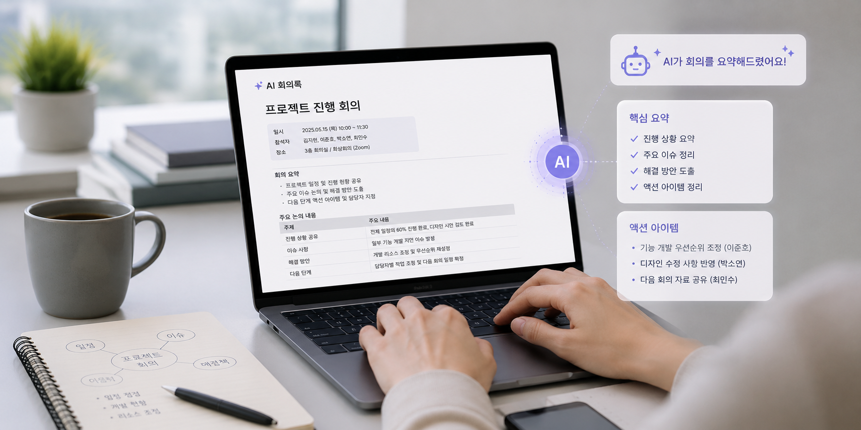 AI로 회의록 작성 시간 줄이는 방법