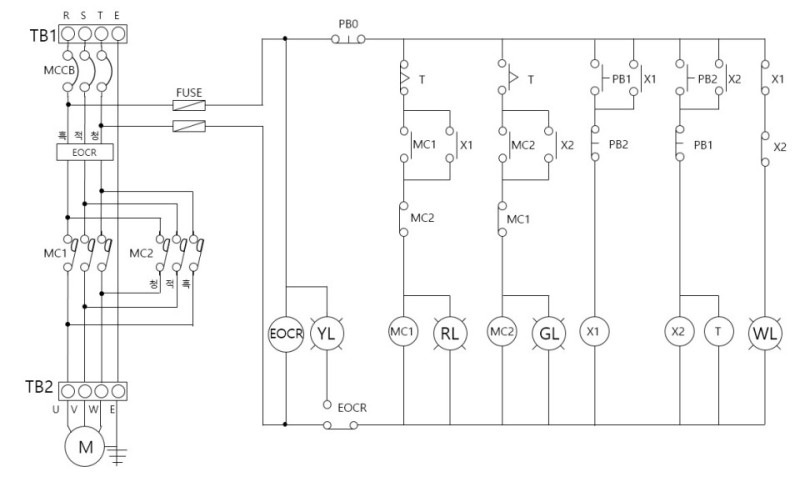 전기기능사 실기 회로도 예시