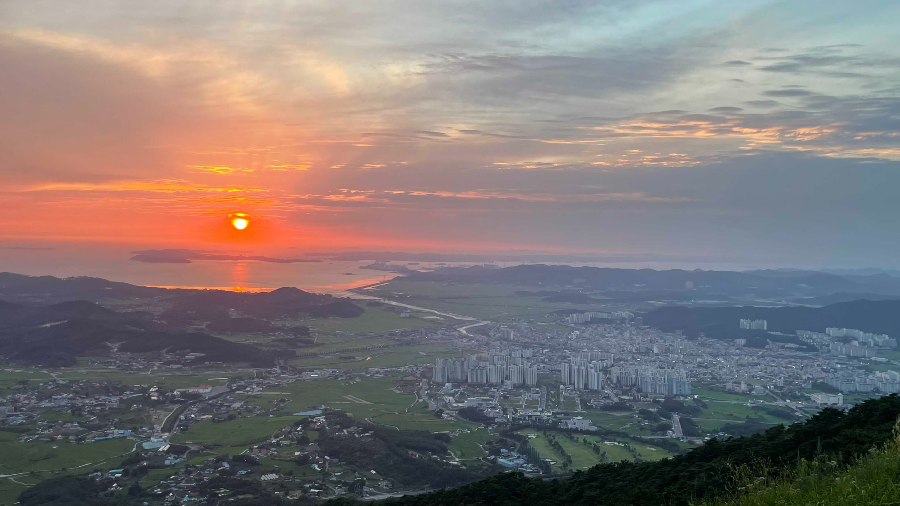 옥마산 전망대 노을감상