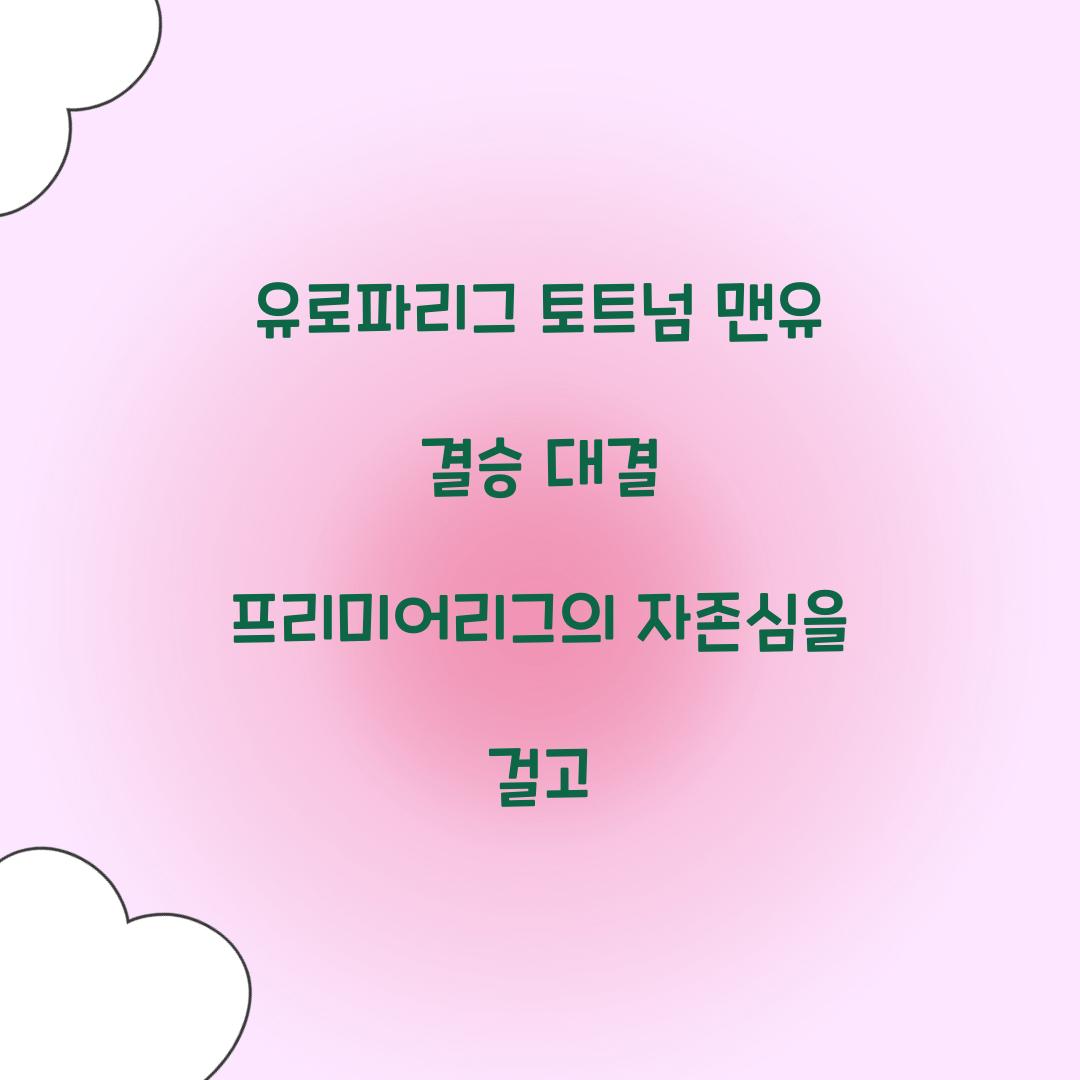 유로파리그 토트넘 맨유 결승