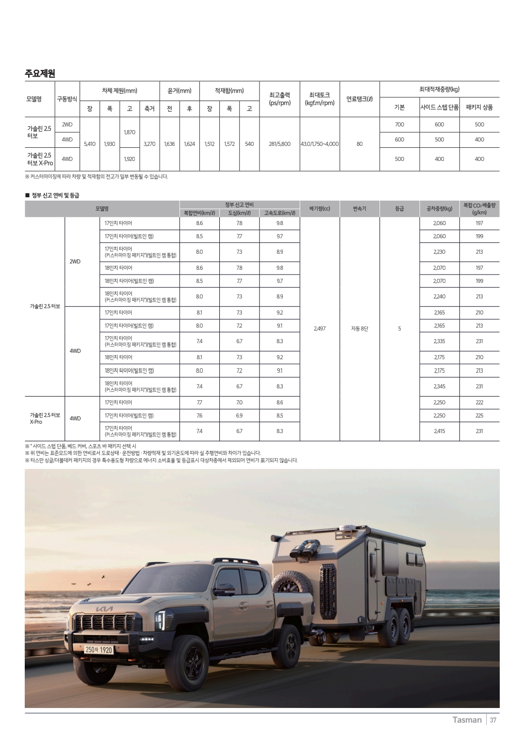 기아차 타스만 가격표 카탈로그