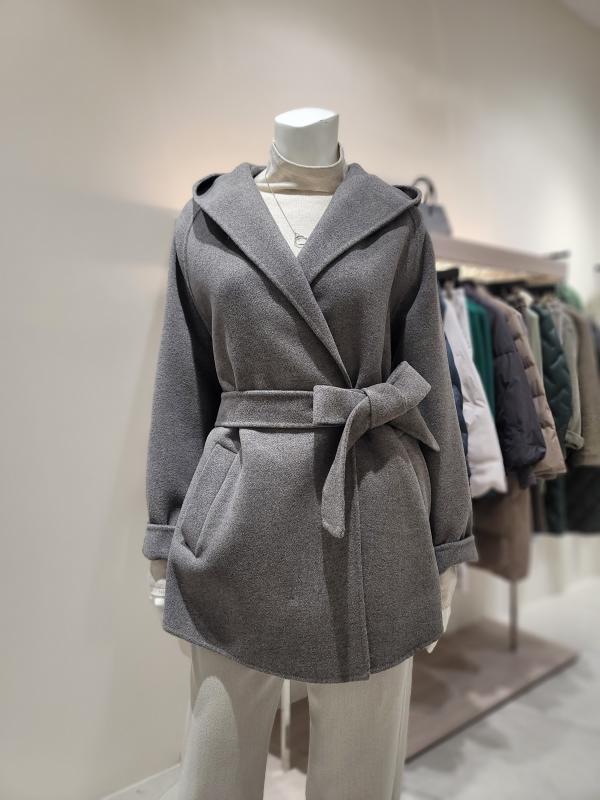 아이잗바바 후드 울 캐시미어 하프 코트 BMAA0CT36