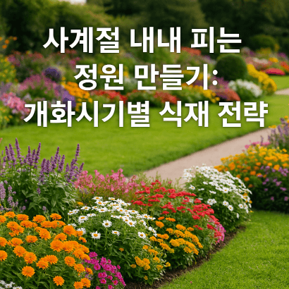 [정원가꾸기_실전편] 봄부터 겨울까지 끊김 없는 꽃 정원, 개화시기별 식재 노하우 총정리