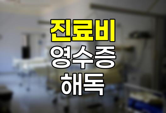 진료비 영수증 해독 핵심