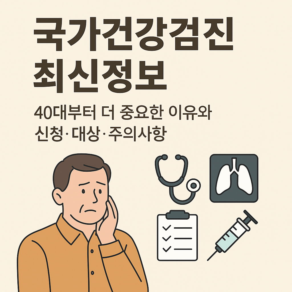 국가건강검진 최신정보 총정리 &mdash; 40대부터 더 중요한 이유와 신청&middot;대상&middot;주의사항