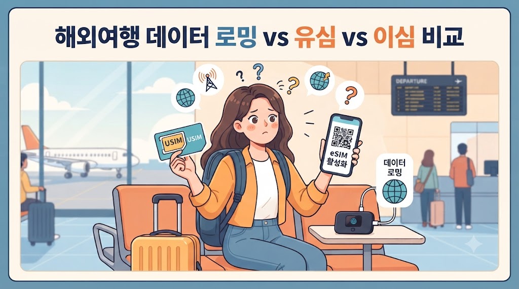 해외여행 로밍 유심 이심 비교