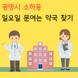 광명시 소하동 일요일 문여는 약국 찾기