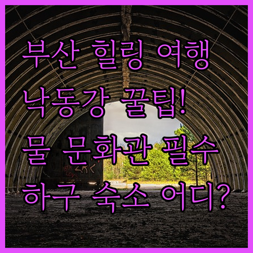 부산 낙동강 물 문화관 여행 필수 정..