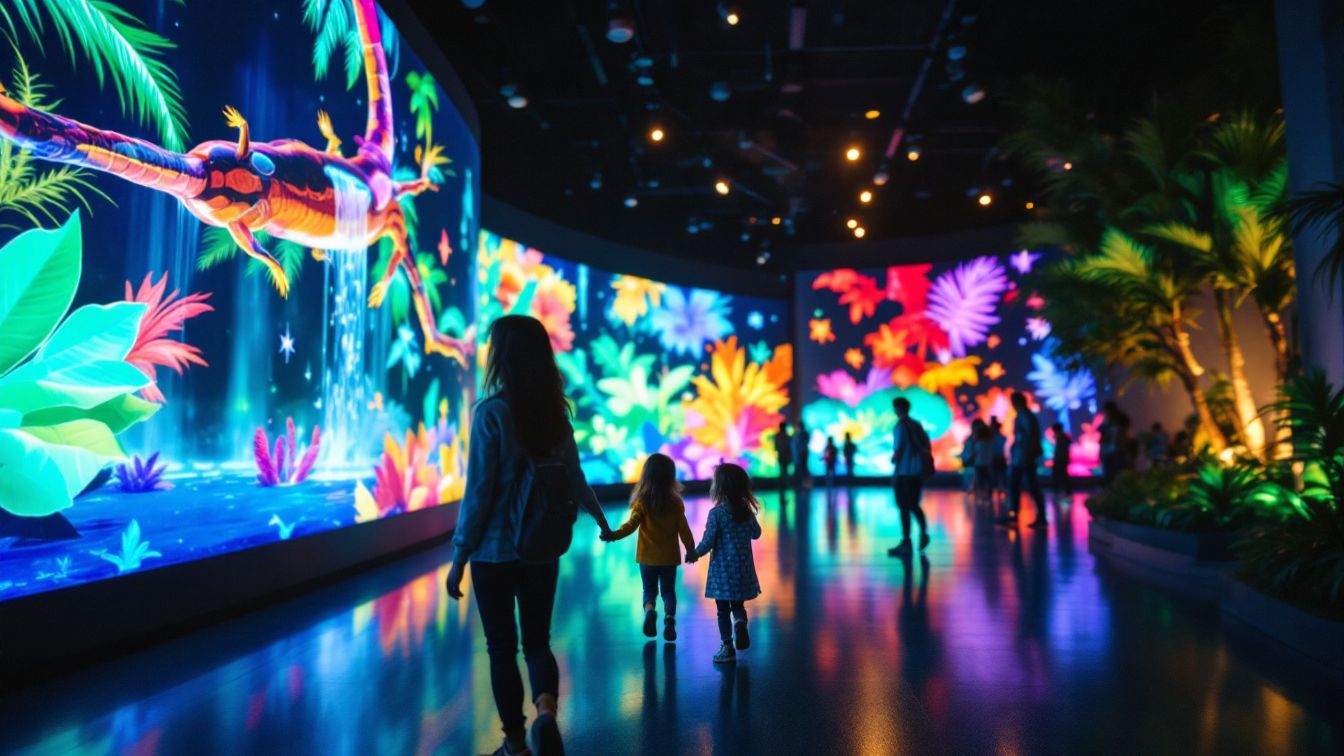 관람 체험하는 사람들