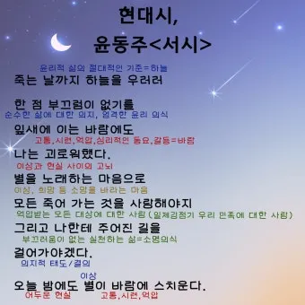 죽는 날까지 하늘을 우러러 한 점 부끄럼이 없기를 윤동주 시 세계_6