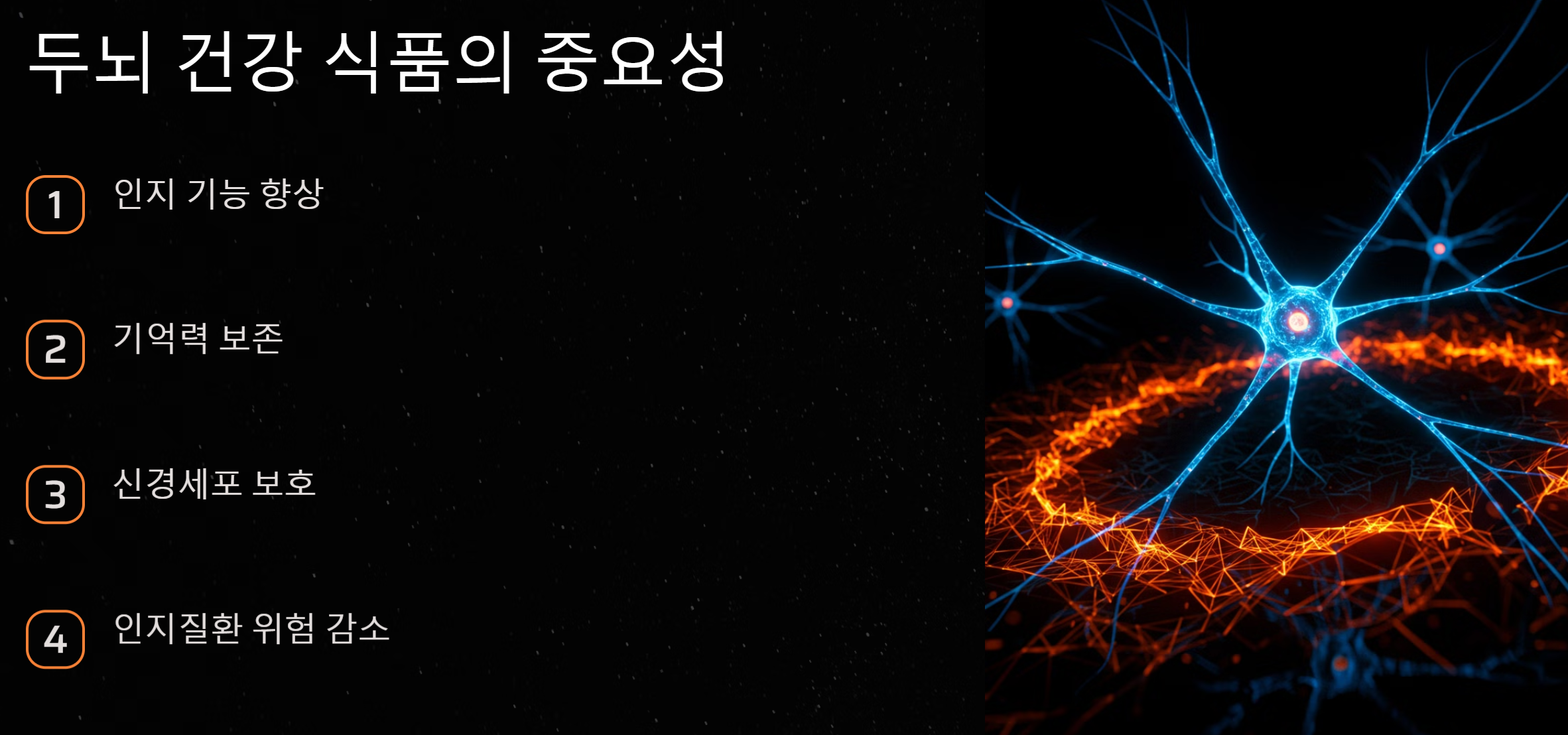 두뇌 건강 식품의 중요성