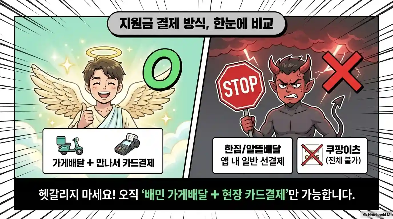 고유가 피해지원금 배달의민족 사용 방법 요약 정리