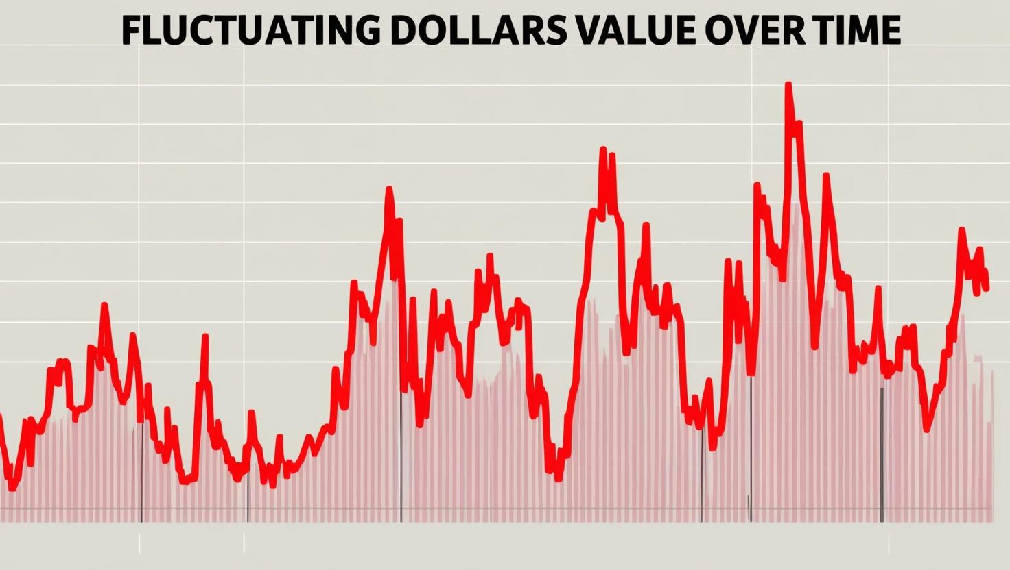 달러 가치 변동하는 가상의 그래프