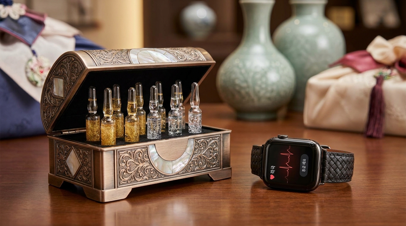 자산가들에게 제공되는 고가의 바이오 영생 패키지 구성품 세트