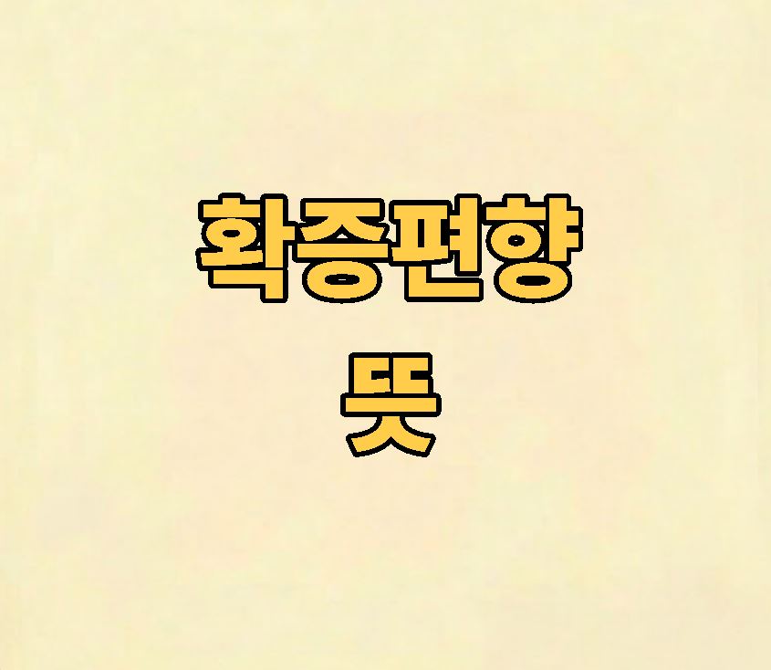 확증편향 뜻