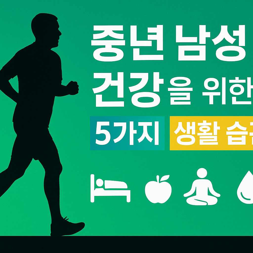 중년 남성 건강을 위한 5가지 생활 습관