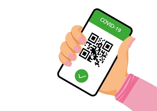 스마트폰 코로나 큐알코드