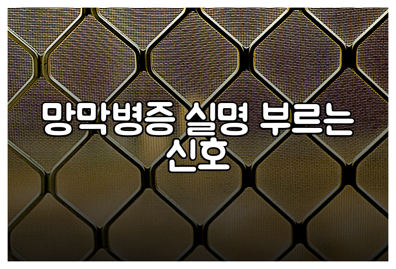 망막병증 실명 부르는 신호