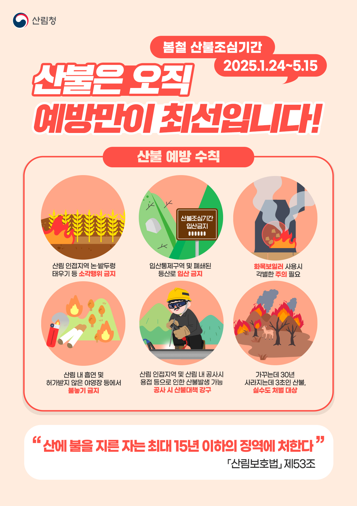 산림청 산불예방 포스터
