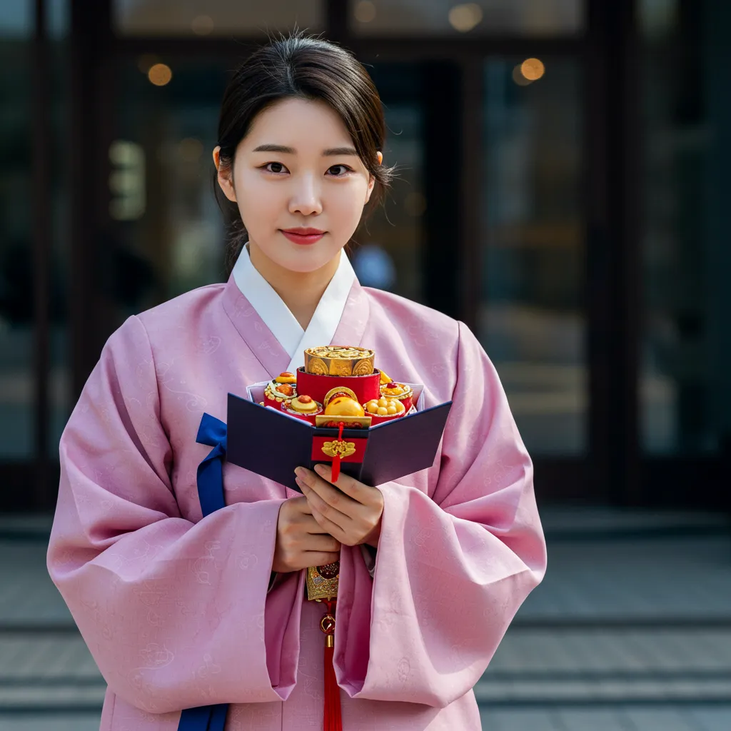 명절_한복을 입은 여성_명절휴가비