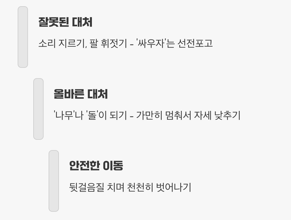 최악의 선택, 팔을 휘두르지 마세요! (대처법)