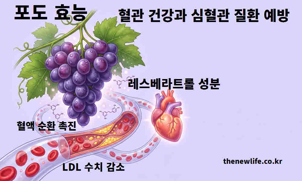 포도 효능 혈관 건강 심혈관 질환 예방