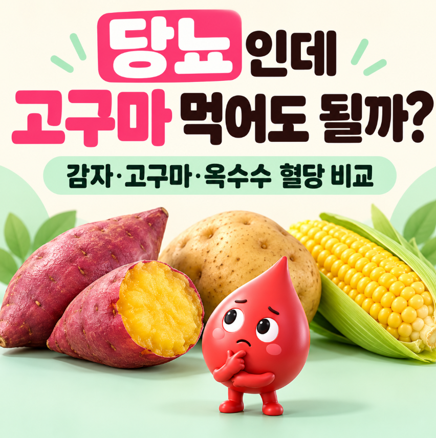 당뇨인데 고구마 먹어도 될까?｜감자&middot;고구마&middot;옥수수 혈당 비교 총정리