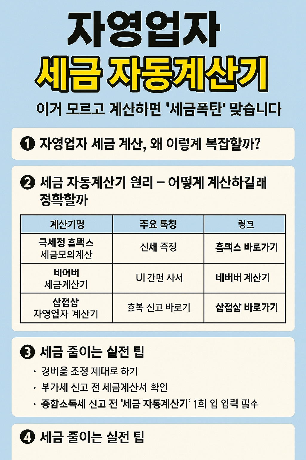 세금 자동계산기 원리 — 왜 이렇게 정확할까?