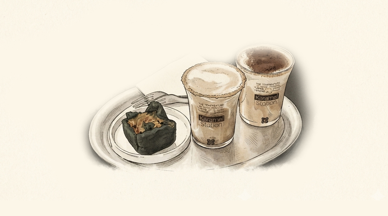 카라멜스테이션의 음료와 디저트