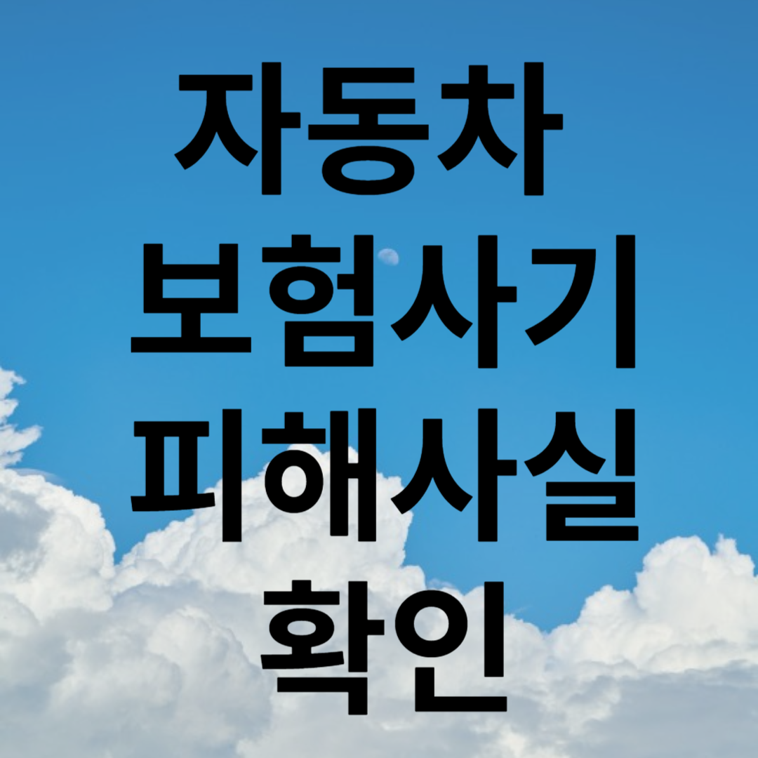 자동차 보험사기 피해사실 확인서