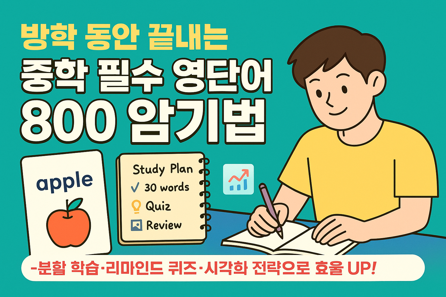 방학 동안 끝내는 중학 필수 영단어 800 암기법
